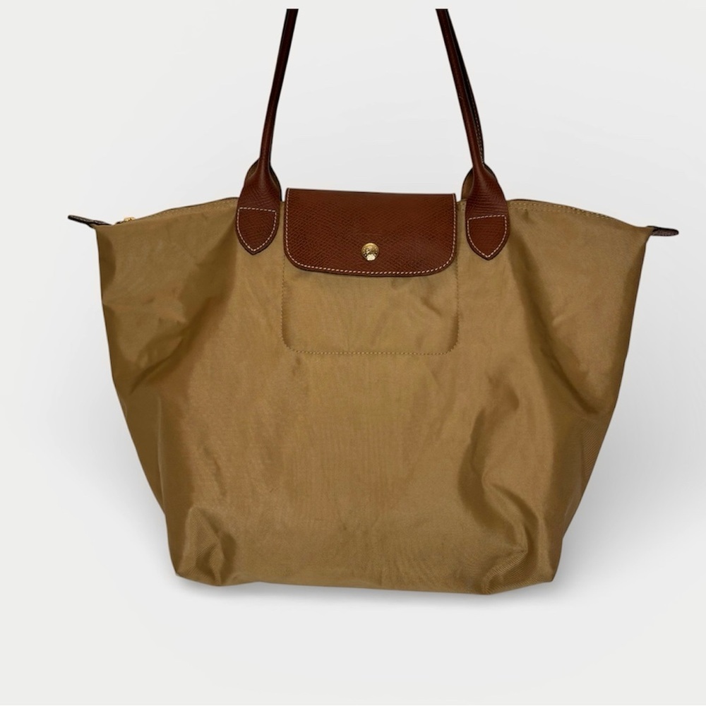 Longchamp Le Pliage Original Large Nylon Tote Bag Fawn Gold - Picture 3 of 14